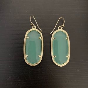 Kendra scott Danielle light blue gold earrings